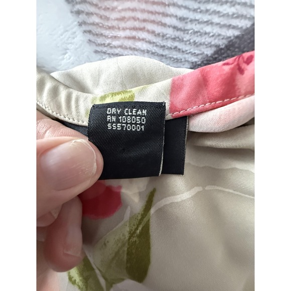 Lane Bryant Silk Skirt Top Set Womens 2X Beige Pink Floral Lace 2 Piece Outfit - Picture 13 of 16